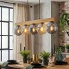 Gastor Hanglamp, Kogellampje, Hanglamp Natuurlijke kleuren, Zwart, 5-lichts
