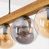 Gastor Hanglamp, Kogellampje, Hanglamp Natuurlijke kleuren, Zwart, 5-lichts