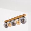 Gastor Hanglamp, Kogellampje, Hanglamp Natuurlijke kleuren, Zwart, 5-lichts
