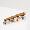 Gastor Hanglamp, Kogellampje, Hanglamp Natuurlijke kleuren, Zwart, 5-lichts