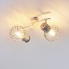 Barakaldo Plafondlamp Chroom, Wit, 2-lichts