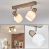 Sivol Plafondlamp, Plafondspot Nikkel mat, Zandkleurig, 2-lichts