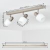 Sivol Plafondlamp, Plafondspot Nikkel mat, Zandkleurig, 3-lichts