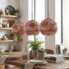 Ripoll Hanglamp, Kogellampje, Hanglamp Koperkleurig, 3-lichts