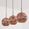 Ripoll Hanglamp, Kogellampje, Hanglamp Koperkleurig, 3-lichts