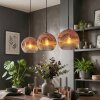 Ripoll Hanglamp, Kogellampje, Hanglamp Duidelijk, Koperkleurig, 3-lichts