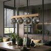 Gastor Hanglamp, Kogellampje, Hanglamp Natuurlijke kleuren, Zwart, 4-lichts