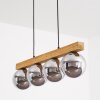 Gastor Hanglamp, Kogellampje, Hanglamp Natuurlijke kleuren, Zwart, 4-lichts