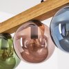 Gastor Hanglamp, Kogellampje, Hanglamp Natuurlijke kleuren, Zwart, 4-lichts