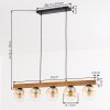 Gastor Hanglamp, Kogellampje, Hanglamp Natuurlijke kleuren, Zwart, 5-lichts