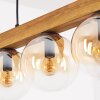 Gastor Hanglamp, Kogellampje, Hanglamp Natuurlijke kleuren, Zwart, 5-lichts