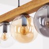 Gastor Hanglamp, Kogellampje, Hanglamp Natuurlijke kleuren, Zwart, 5-lichts