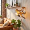 Leonix Wandlamp Goud, Zwart, 1-licht
