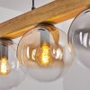 Gastor Hanglamp, Kogellampje, Hanglamp Natuurlijke kleuren, Zwart, 5-lichts