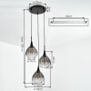 Rafel Hanglamp, Hanglamp, Cluster hanglamp Zwart, 3-lichts