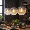 Ripoll Hanglamp, Kogellampje, Hanglamp Duidelijk, Rookkleurig, 3-lichts