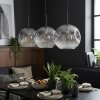 Ripoll Hanglamp, Kogellampje, Hanglamp Duidelijk, Rookkleurig, 3-lichts