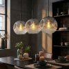 Ripoll Hanglamp, Kogellampje, Hanglamp Duidelijk, Rookkleurig, 3-lichts