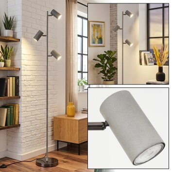 Javel Staande lamp LED Grijs, Zwart, 3-lichts