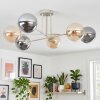 Gastor Plafondlamp, Kogellampje 80 cm Zandkleurig, 6-lichts