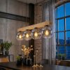 Gastor Hanglamp, Kogellampje, Hanglamp Natuurlijke kleuren, Zwart, 4-lichts