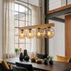 Gastor Hanglamp, Kogellampje, Hanglamp Natuurlijke kleuren, Zwart, 4-lichts