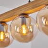 Gastor Hanglamp, Kogellampje, Hanglamp Natuurlijke kleuren, Zwart, 4-lichts