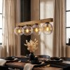 Gastor Hanglamp, Kogellampje, Hanglamp Natuurlijke kleuren, Zwart, 4-lichts