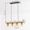 Gastor Hanglamp, Kogellampje, Hanglamp Natuurlijke kleuren, Zwart, 4-lichts