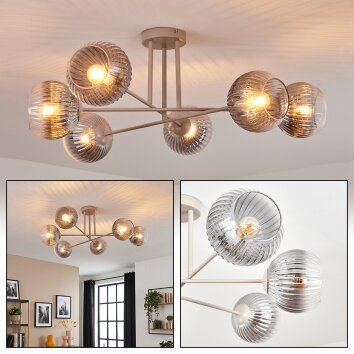 Koyoto Plafondlamp, Kogellampje 78 cm Zandkleurig, 6-lichts