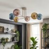 Koyoto Plafondlamp, Kogellampje 78 cm Zandkleurig, 6-lichts