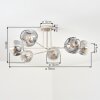 Ripoll Plafondlamp, Kogellampje Zandkleurig, 6-lichts