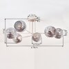 Ripoll Plafondlamp, Kogellampje Zandkleurig, 6-lichts