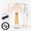 Paddenstoel look  Forgek Tafellamp Champagne, houtlook, 1-licht