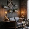 Kemor Tafellamp Goud, Zwart, 1-licht