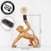 Kemor Tafellamp Goud, Zwart, 1-licht