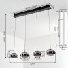 Ironel Hanglamp, Hanglamp LED Zwart, 1-licht