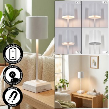 Kaval Tafellamp LED Wit, 1-licht