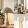 Forgek Tafellamp Grijs, houtlook, 1-licht