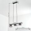 Folar Hanglamp, Hanglamp LED Zwart, 3-lichts