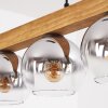 Koyoto Hanglamp, Kogellampje, Hanglamp Natuurlijke kleuren, Zwart, 4-lichts