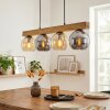Koyoto Hanglamp, Kogellampje, Hanglamp Natuurlijke kleuren, Zwart, 4-lichts