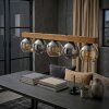 Koyoto Hanglamp, Kogellampje, Hanglamp Natuurlijke kleuren, Zwart, 5-lichts