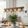 Koyoto Hanglamp, Kogellampje, Hanglamp Natuurlijke kleuren, Zwart, 5-lichts