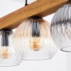 Koyoto Hanglamp, Kogellampje, Hanglamp Natuurlijke kleuren, Zwart, 5-lichts