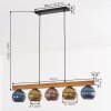 Koyoto Hanglamp, Kogellampje, Hanglamp Natuurlijke kleuren, Zwart, 5-lichts