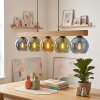 Koyoto Hanglamp, Kogellampje, Hanglamp Natuurlijke kleuren, Zwart, 5-lichts