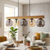 Ripoll Hanglamp, Kogellampje, Hanglamp Natuurlijke kleuren, Zwart, 5-lichts