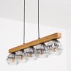 Ripoll Hanglamp, Kogellampje, Hanglamp Natuurlijke kleuren, Zwart, 5-lichts