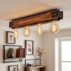Yuma Plafondlamp Natuurlijke kleuren, Zwart, 4-lichts